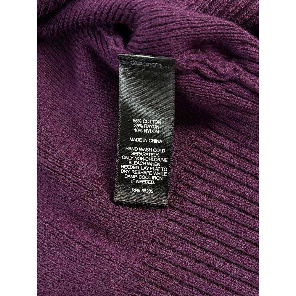 Express Women's Purple V-Neck Long Sleeve Knit Sweater Women's L Y2K Style New - Picture 7 of 9
